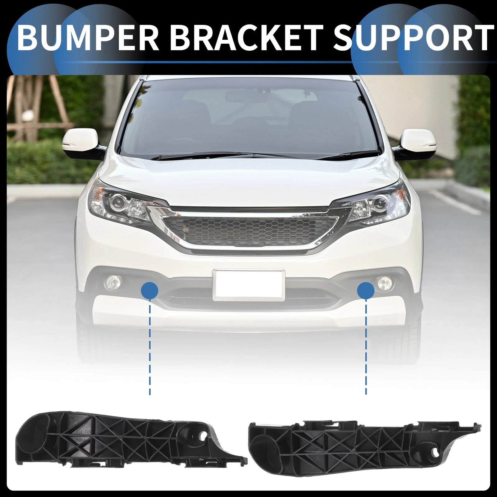 2X Front Bumper Retainer Bracket No. 525350R020 for Toyota RAV4 (2006–2012)