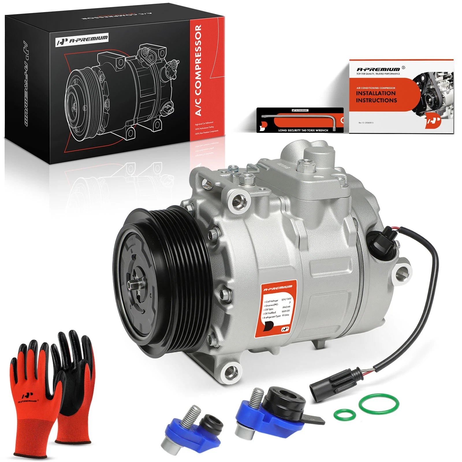 A/C Compressor with Clutch for BMW 335i 335is X3 X1 E92 E93 F30 (2007–2013)
