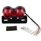 Integrated Tail Light Dual Turn Signal Brake License Plate Lamp for Motorcycle