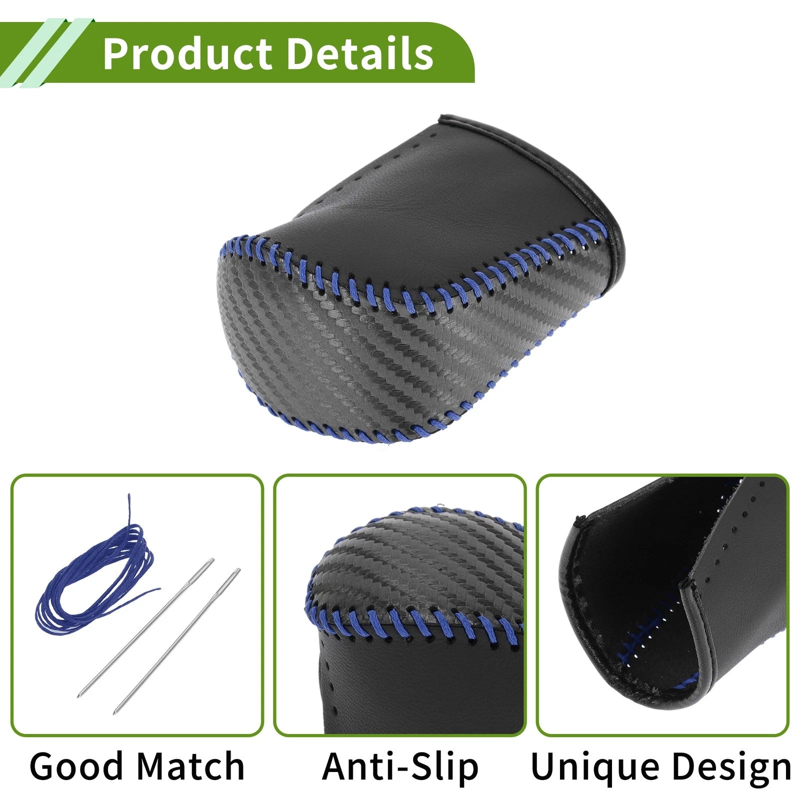 1 Pc Gear Shift Knob Cover for Lexus NX300 (2014–2021) Carbon Fiber Blue