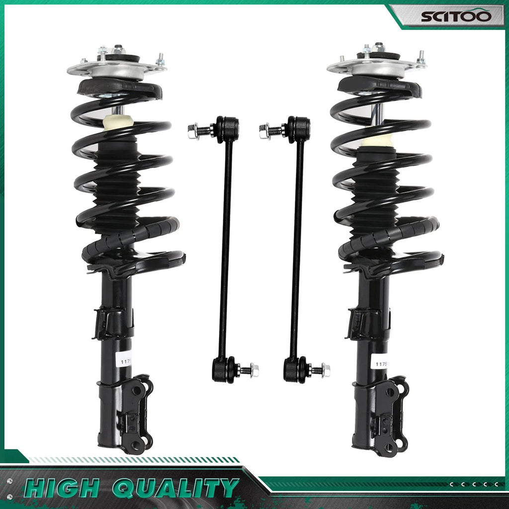Set of 4 Complete Struts Assembly & Sway Bar Links for Volvo XC90 (2003–2014)