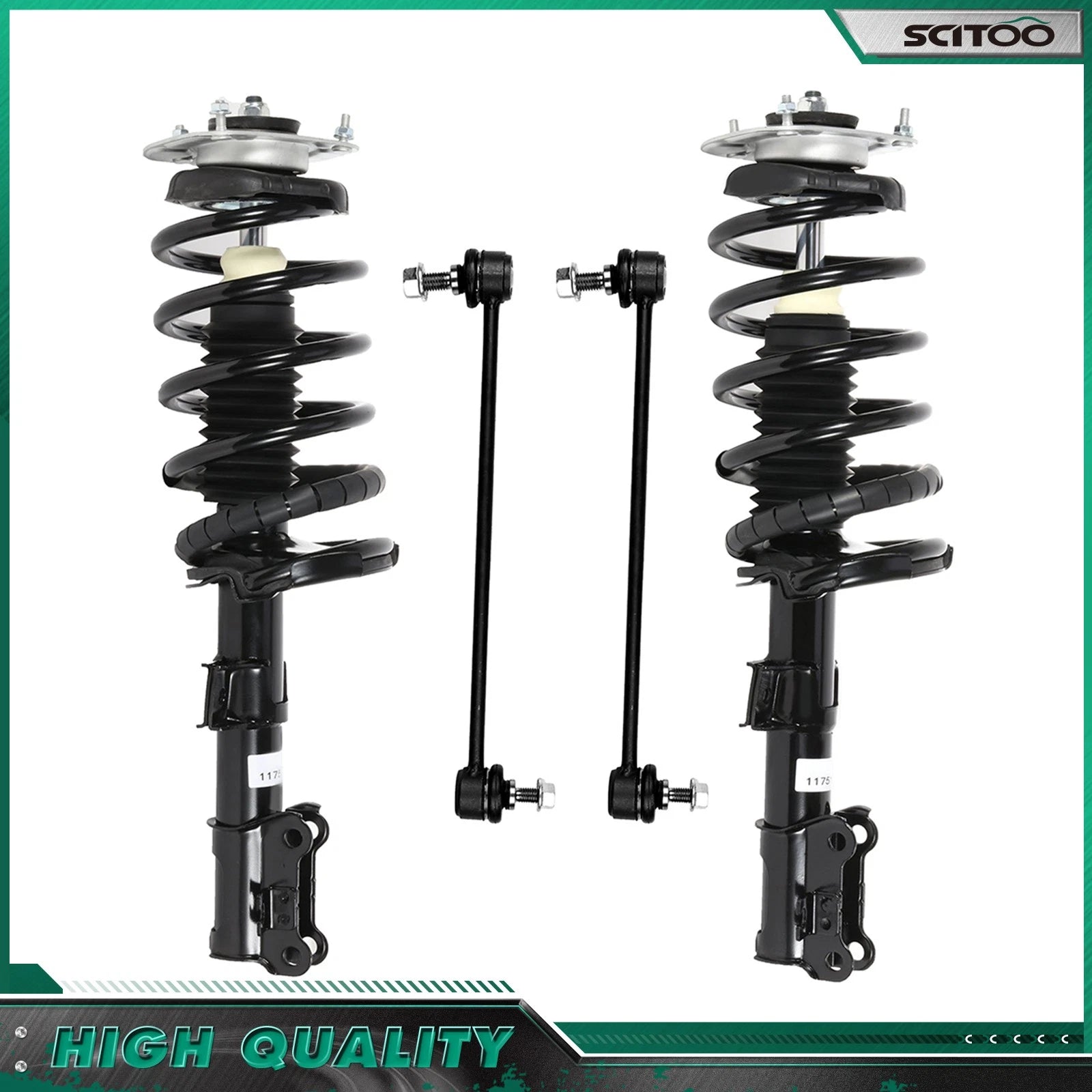 Set of 4 Complete Struts Assembly & Sway Bar Links for Volvo XC90 (2003–2014)