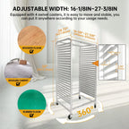 Adjustable Drying Rack for Screen Printing with Brake Wheels