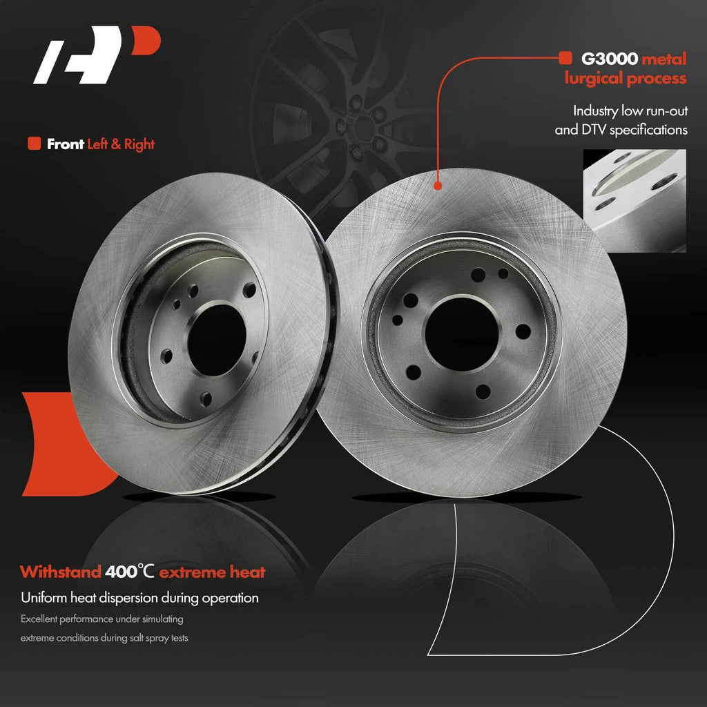 Front Disc Brake Rotors & Ceramic Pads for Mercedes-Benz C230 (2002–2005)