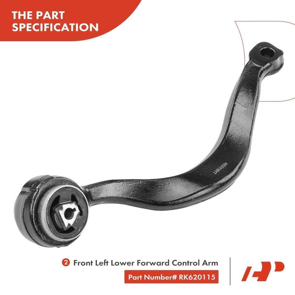 Set of 4 Front Control Arms with Ball Joints for BMW X5 (2000–2006)