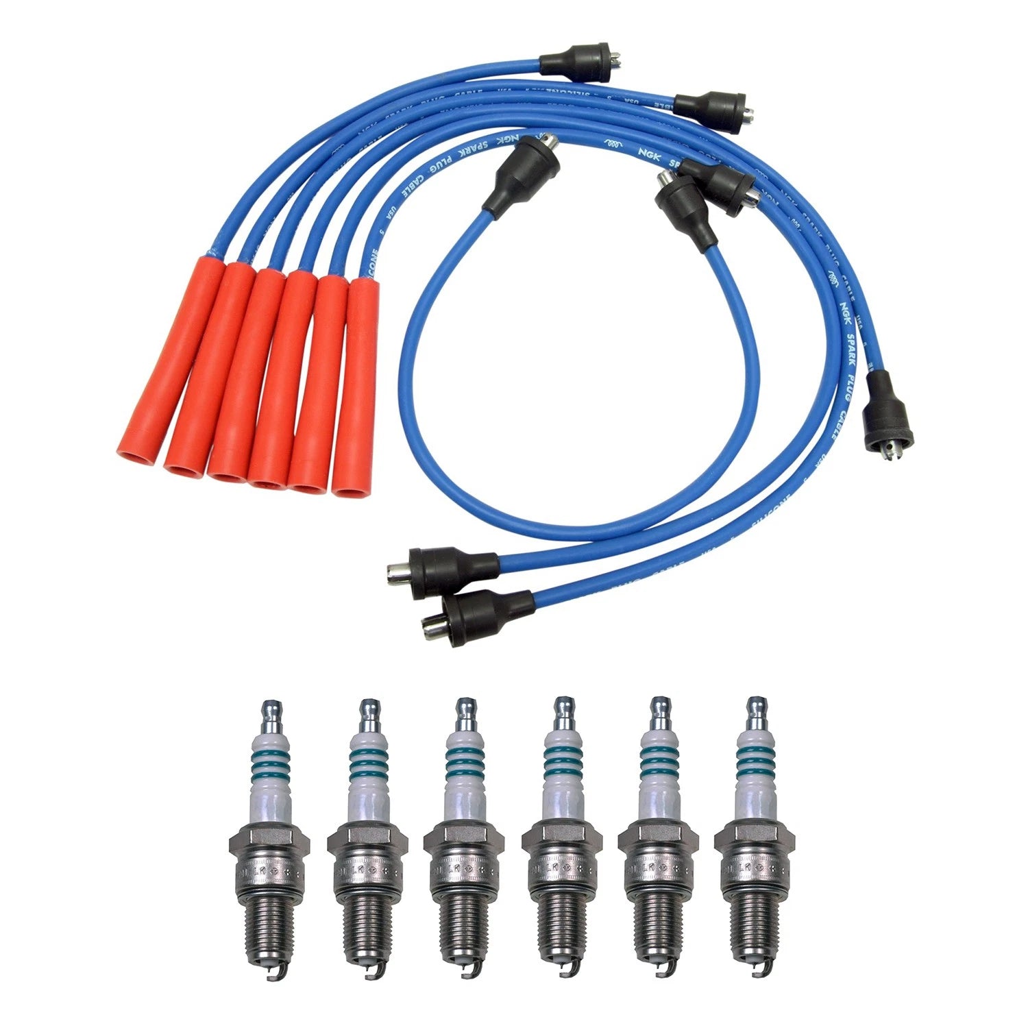 NGK Wire Set & Denso Iridium Spark Plug Kit for F85 K10 K20 (L6)