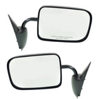 Set of 2 Textured Manual Side View Mirrors for Dodge Ram 2500 1500