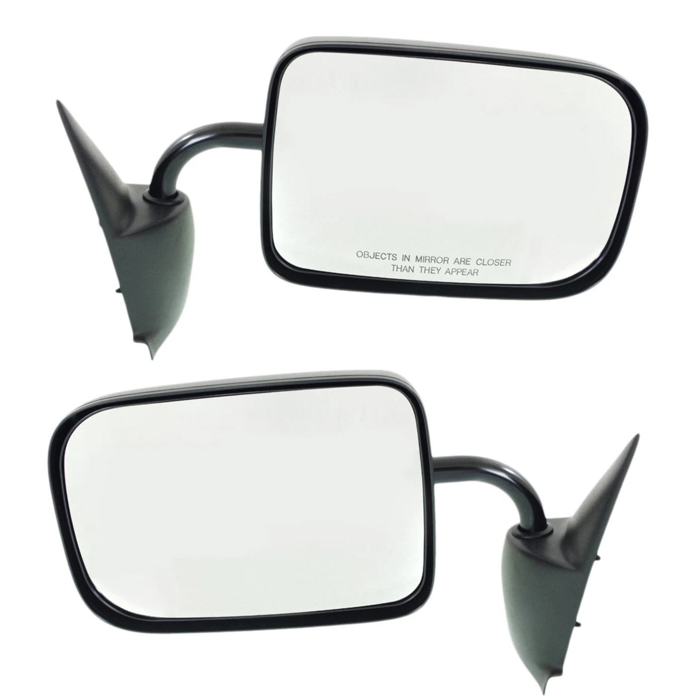 Set of 2 Textured Manual Side View Mirrors for Dodge Ram 2500 1500