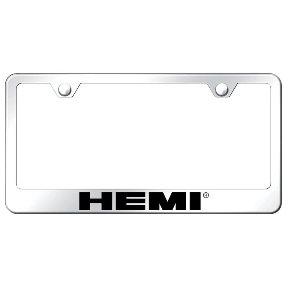 Etched on Stainless License Plate Frame - Officially Licensed for Hemi Vehicles