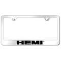 Etched on Stainless License Plate Frame - Officially Licensed for Hemi Vehicles