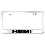 Etched on Stainless License Plate Frame - Officially Licensed for Hemi Vehicles