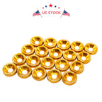 20pcs Billet Aluminum Fender Bumper Washer Bolt Dress Up Kit for Universal