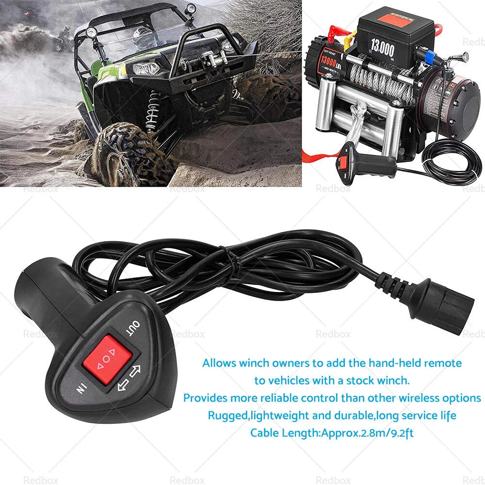 Electric Winch Remote Controller for Universal Vehicles (9.2ft Cable)