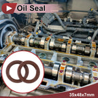 2X Oil Seal Rotary Shaft Seal for Various Models (35x48x7mm) FKM Rubber