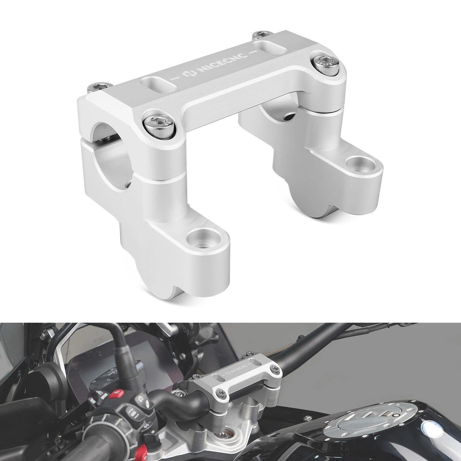45mm Handlebar Risers for BMW R1250GS (2019–2023) R1250GS Adventure (2019–2024)