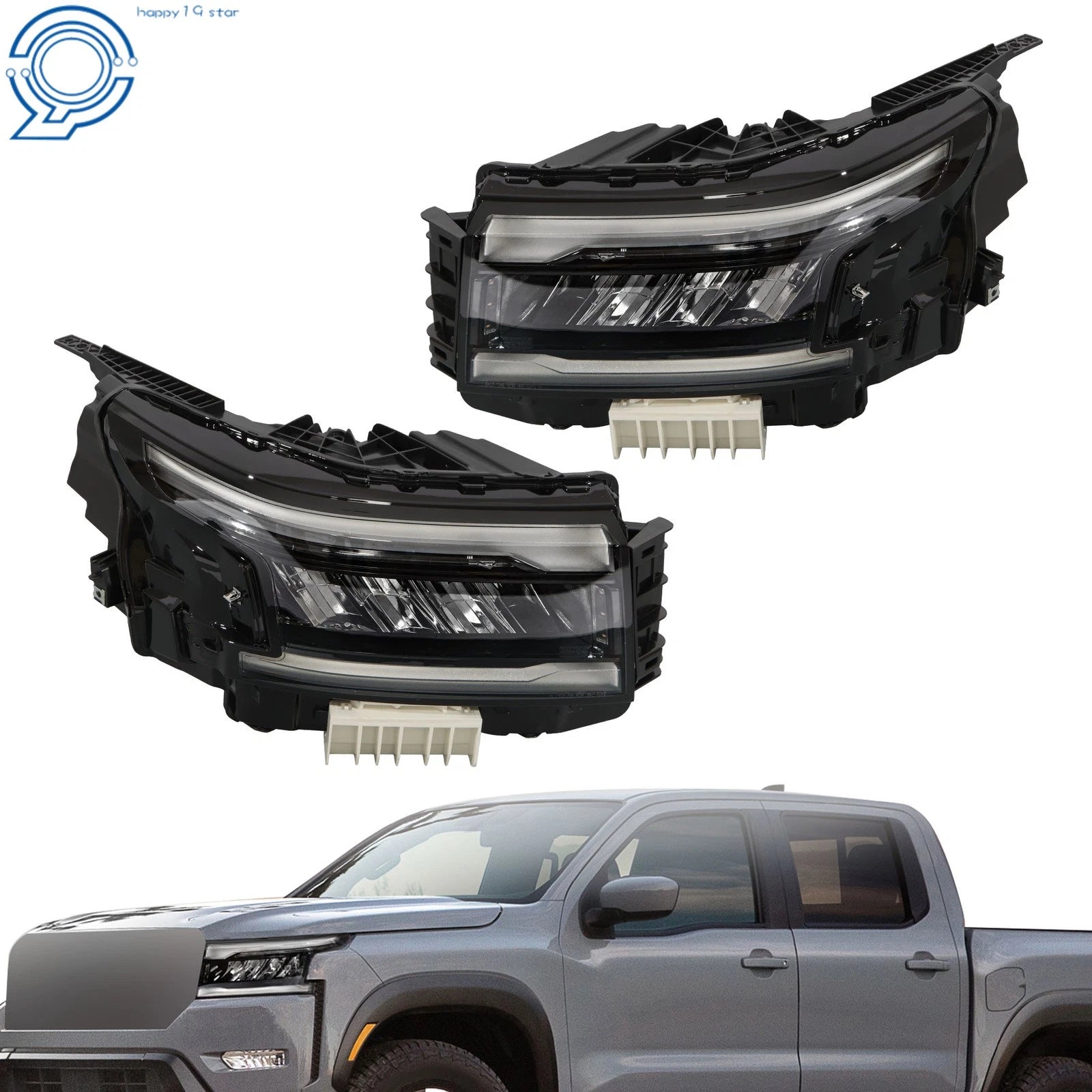 LED Headlight Set for Nissan Frontier (2022–2024) with DRL