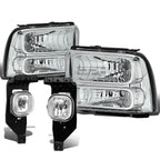 Chrome Clear Headlight + Turn Signal Lamp + OE Bumper Fog Light for Super Duty (2005–2007)