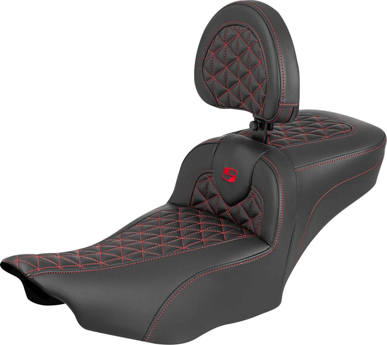 SADDLEMEN Roadsofa Extended Reach Seat with Backrest for FLH/FLT (2000–2023)