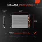 Radiator with Transmission Oil Cooler for Kia Forte Koup (2014–2016)