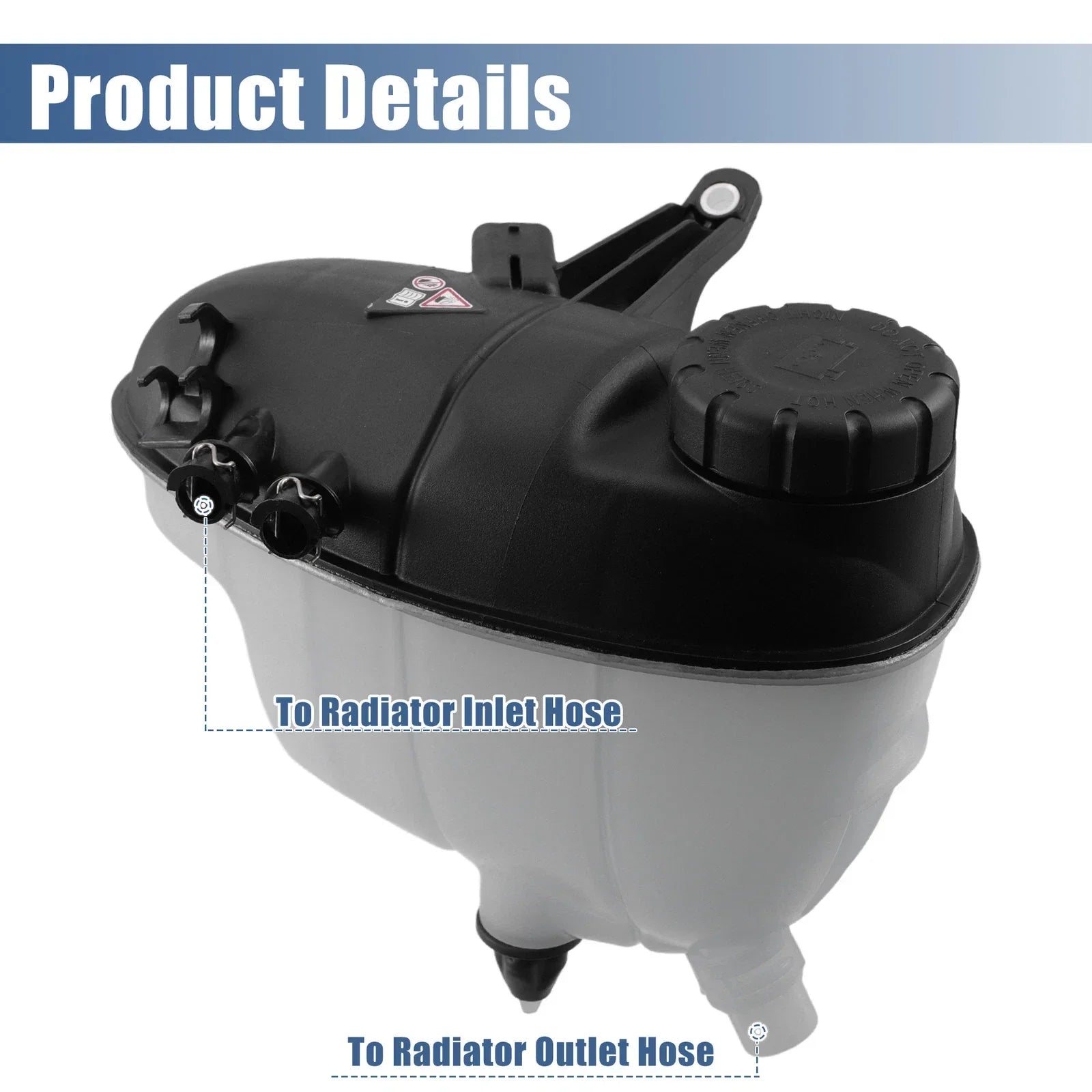 Coolant Radiator Reservoir Tank with Cap Sensor for Mercedes-Benz S65 (2007-2013)