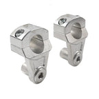 Silver Motorcycle Handlebar 7/8" to 1-1/8" Fat Bar Mount Clamps (Fits Most)