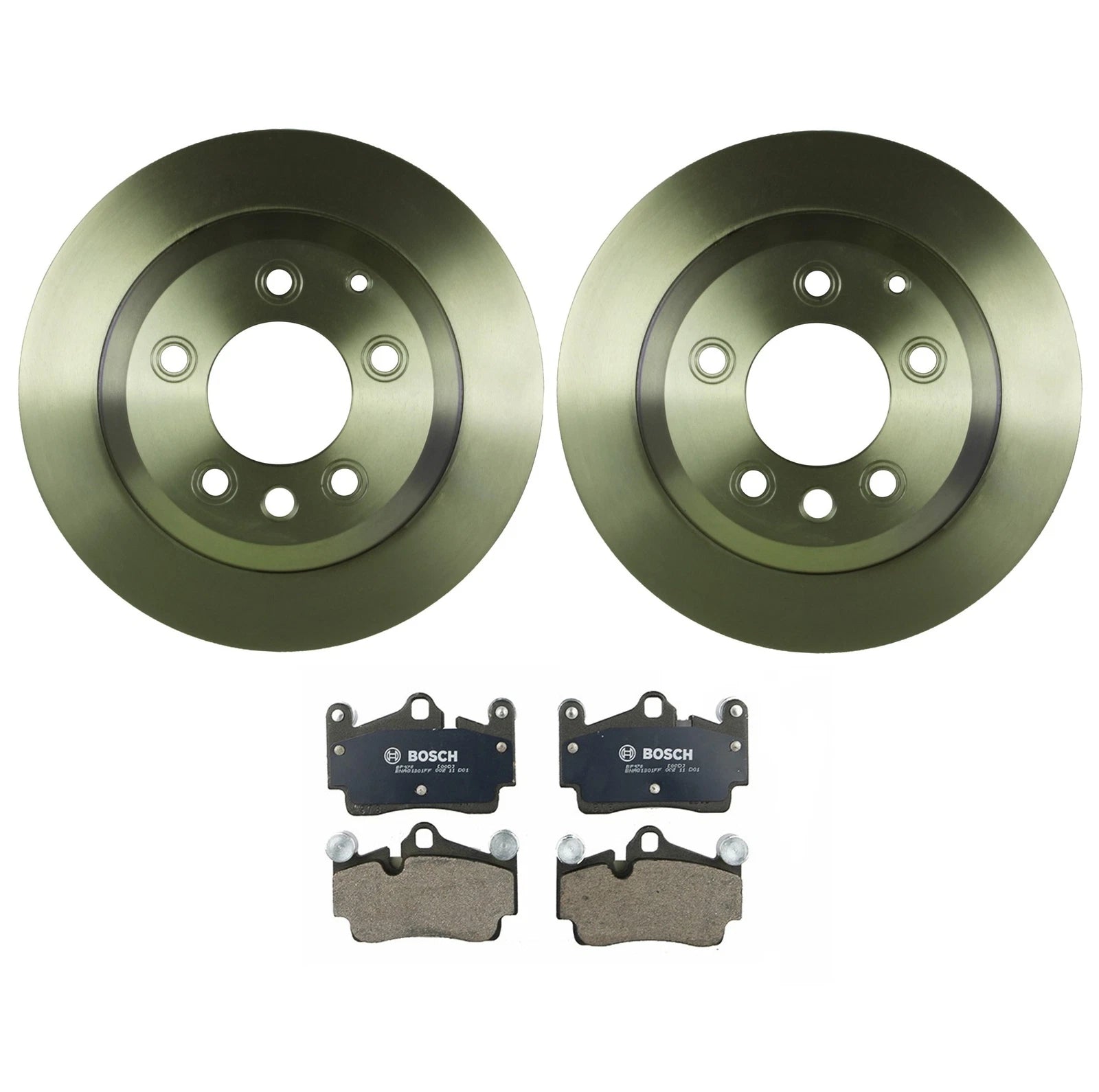 Bosch QuietCast Rear Brake Kit for Audi Porsche VW (330mm Disc Rotor)