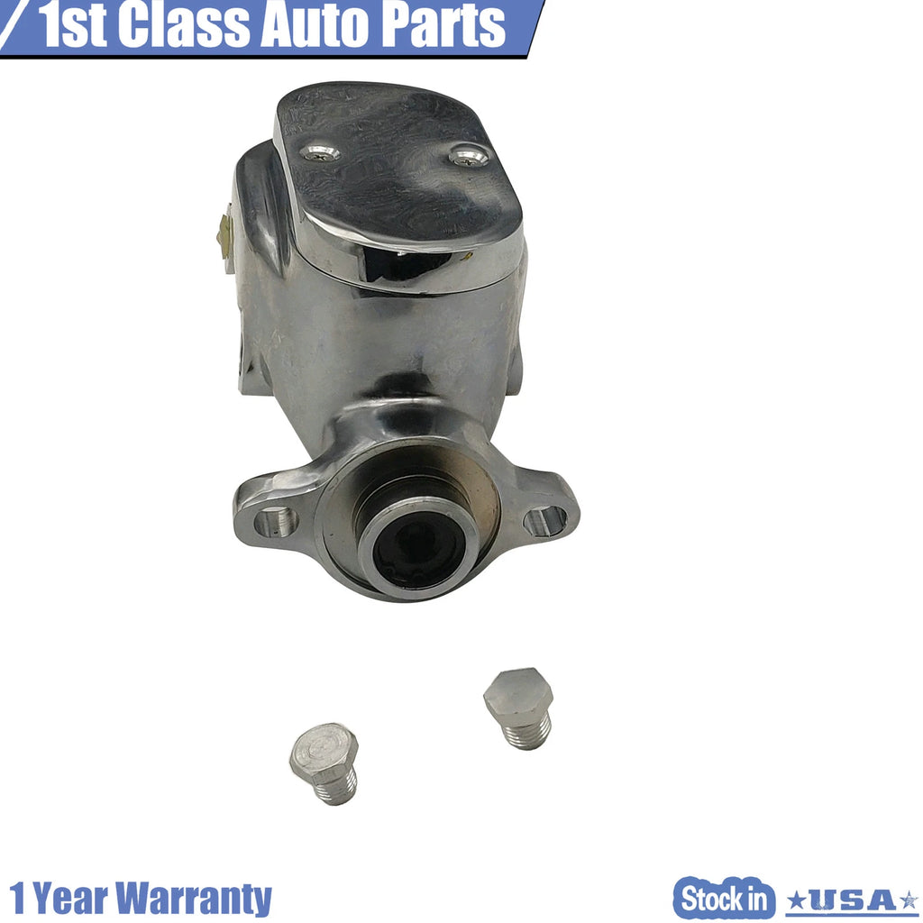 1" Bore Chrome Aluminum Brake Master Cylinder for GM Street Top Rod (Fits 1960–1987)