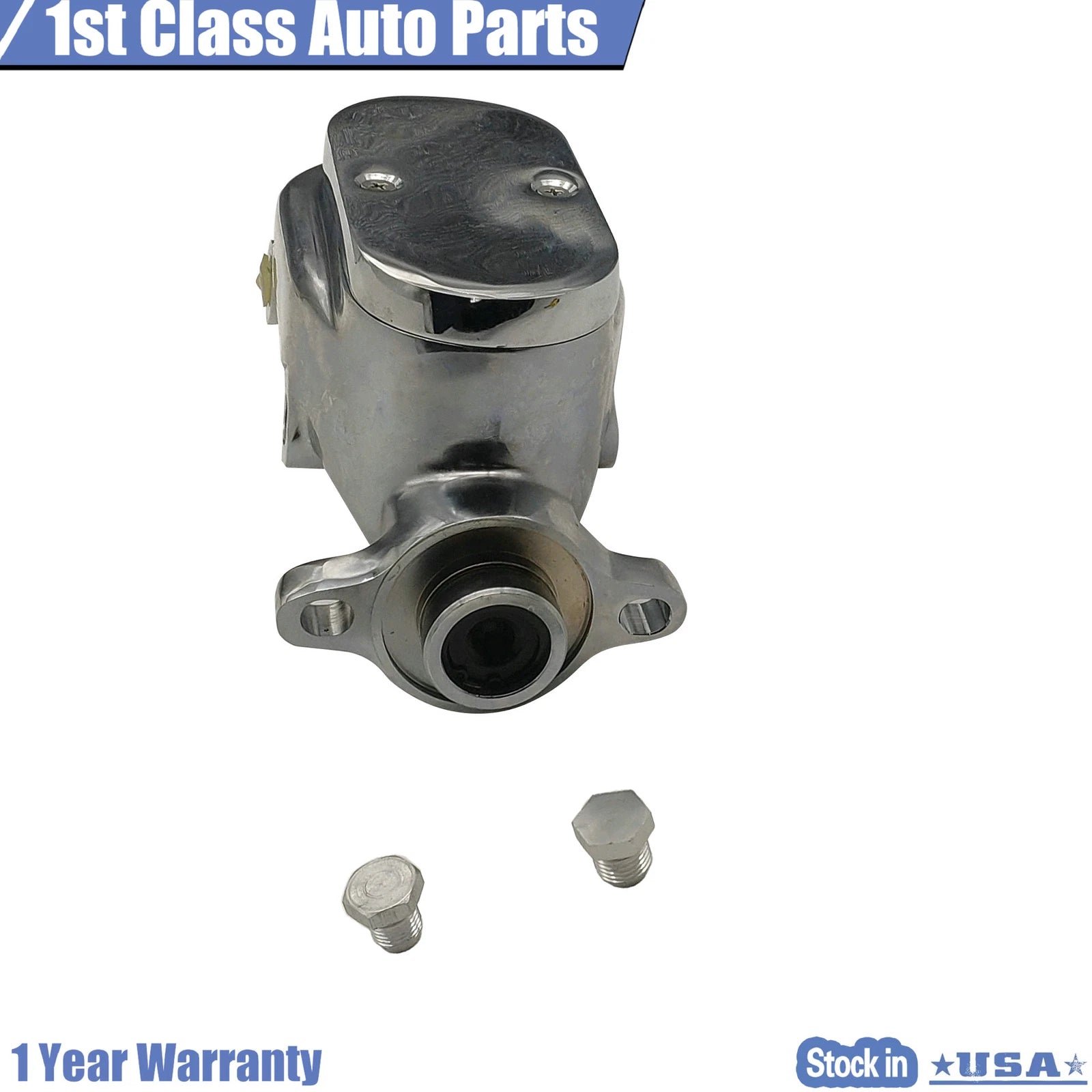 1" Bore Chrome Aluminum Brake Master Cylinder for GM Street Top Rod (Fits 1960–1987)