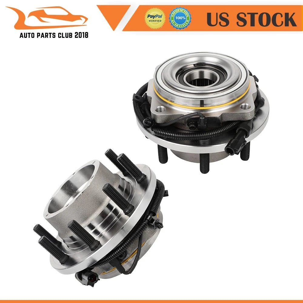 2 Front Wheel Hub Bearings for Ford F-250 F-350 Super Duty 4WD (2005–2009) W/ABS