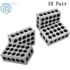 10 Pair 1-2-3 Blocks 23 Holes Machinist Jig .0002" Precision