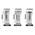 3pcs Router Bit Collet Chuck for Molding Machine (6, 6, 35, 8mm)