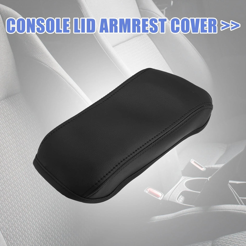 Faux Leather Armrest Seat Box Cover for Toyota Corolla (2014–2019) Black