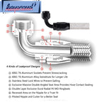 20FT 6AN Nylon Braided Fuel Line Hose with Aluminum Fittings Kit