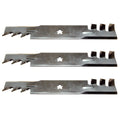 Set of 3 Toothed Mower Blades for Husqvarna YTH2648TDF YTH2648TDRF