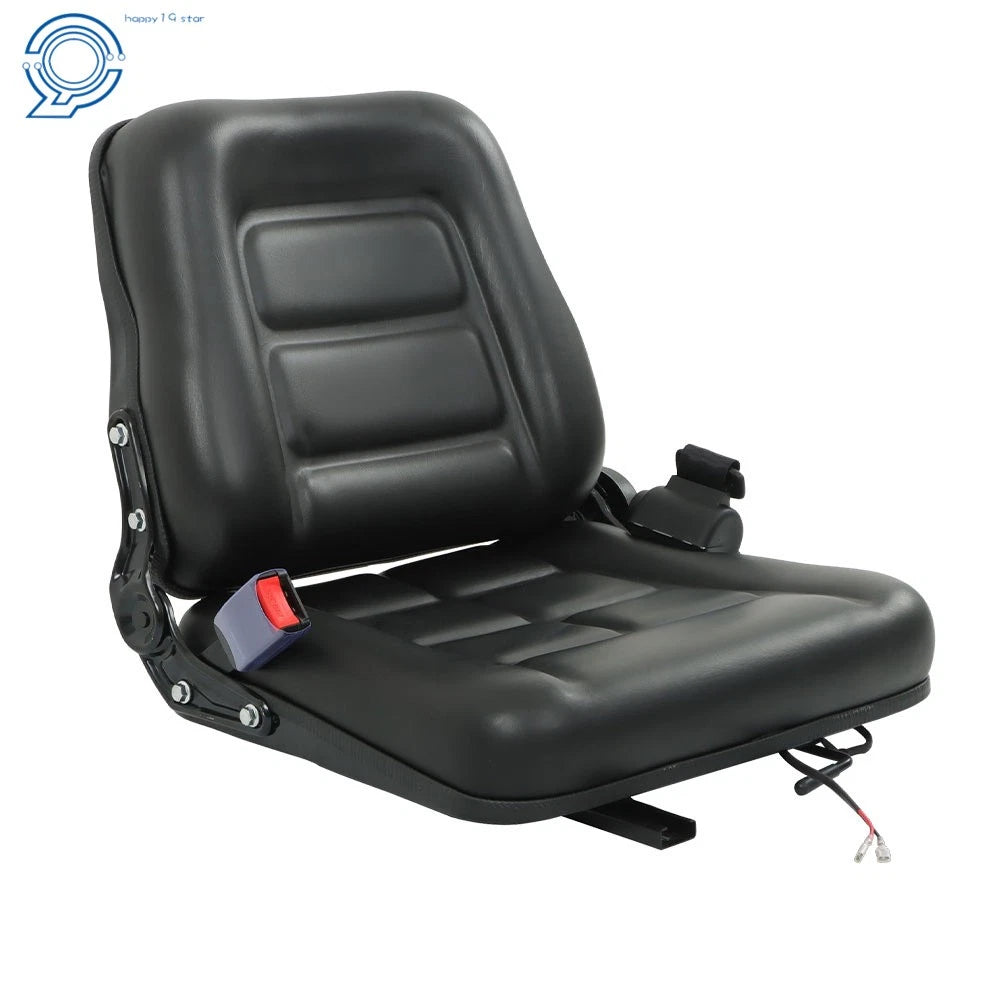 Adjustable Forklift Seat with Seatbelt for Universal Fit