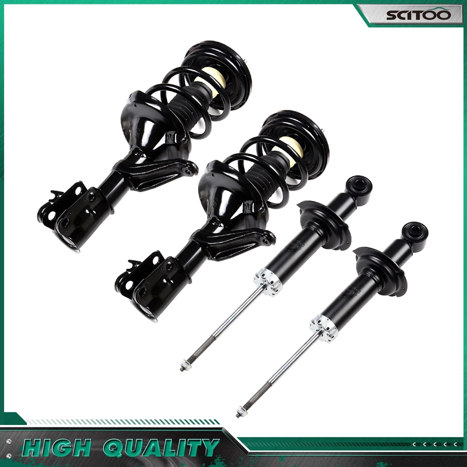 2X Front Struts Assembly Coil Spring & 2X Rear Shocks for Honda CR-V (2002–2006)