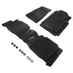 Set of 4 Black Waterproof Floor Mats for Toyota Tundra Double Cab (2007–2011)