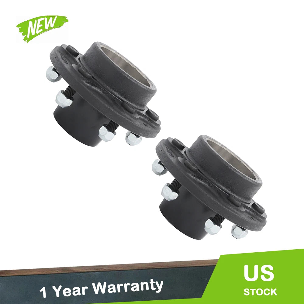 Set of 2 Trailer Hubs for 6,000 lbs 6 Lug 6 on 5.5 Axles
