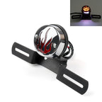 Flame Fire Rear Tail Light for Chopper Cafe Racer Bobber (Chrome)