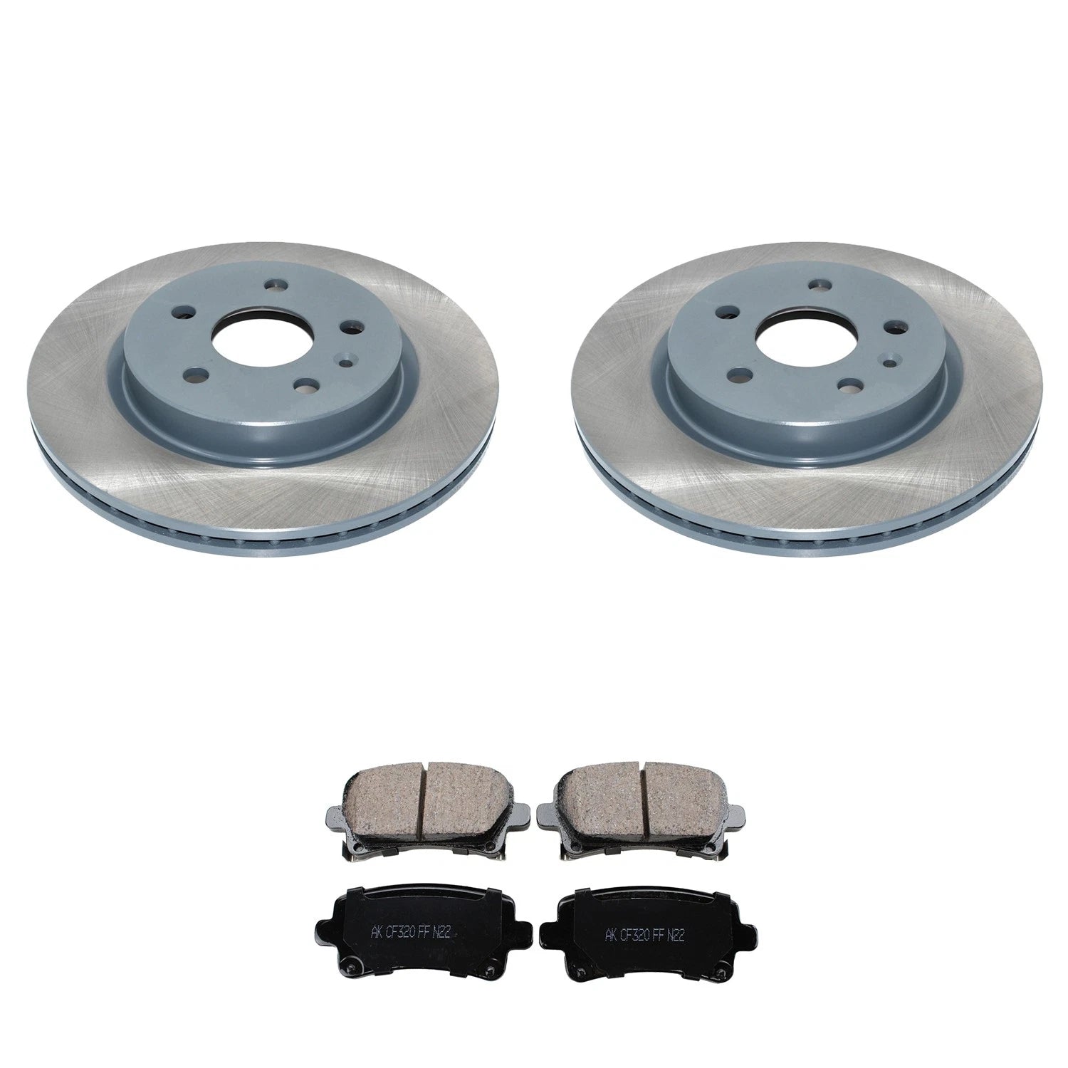Set of 2 DuraGo Rear Rotors & Akebono ProACT Ceramic Brake Pads for Impala Malibu