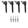 Set of 4 NGK Ignition Coils & Iridium Spark Plugs for Audi A3 Q3 TT (2006–2019)