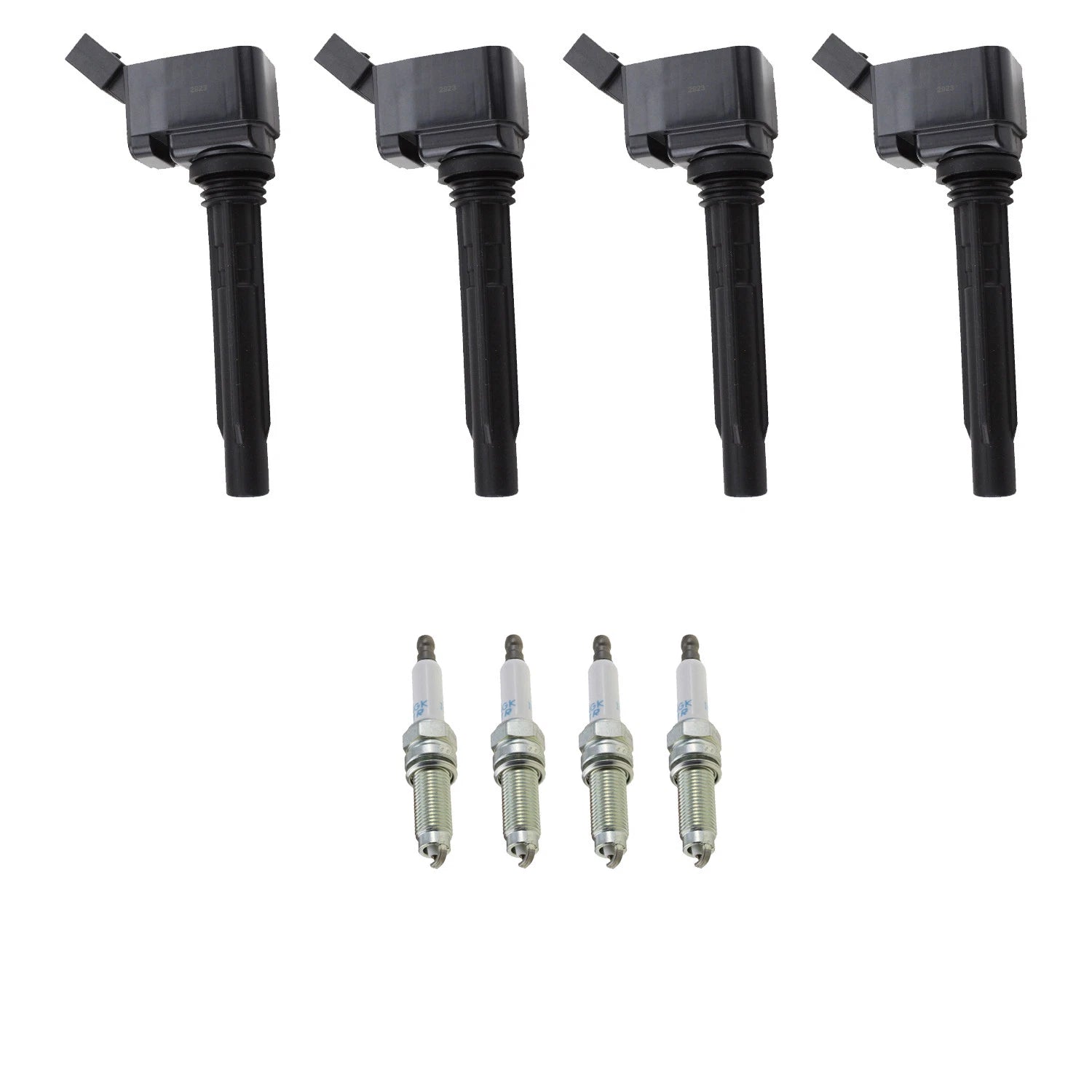 Set of 4 NGK Ignition Coils & Iridium Spark Plugs for Audi A3 Q3 TT (2006–2019)