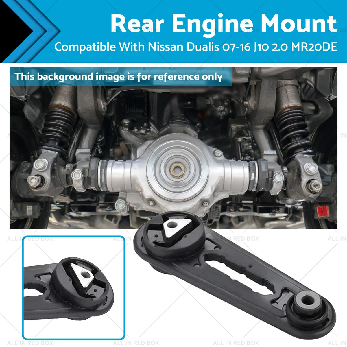 Rear Engine Mount for Nissan Dualis J10 (2007–2016) 2.0L Petrol 4cyl