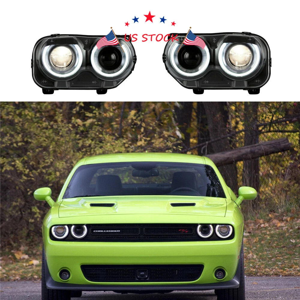 Set of 2 Headlights for Dodge Challenger (2015–2019)