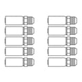 10 Pack of Universal Straight Hydraulic Crimp Fittings