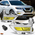 Set of 2 Amber Lens Front Bumper Fog Lights for Nissan Rogue (2017–2018)
