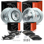 Set of 4 Drilled Brake Rotors & Ceramic Pads for Jeep Grand Cherokee (2005–2010)