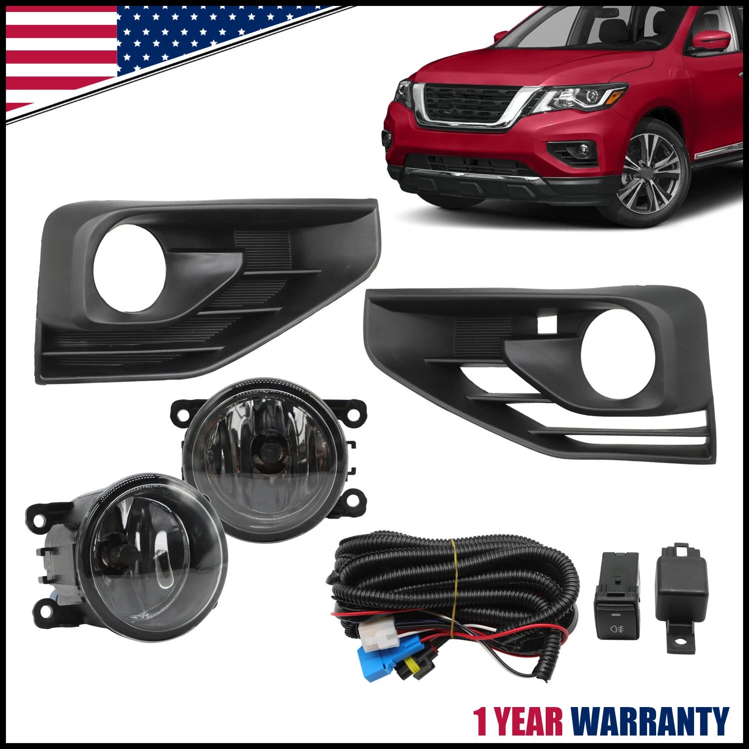 Pair of Fog Lights for Nissan Pathfinder (2017–2020)