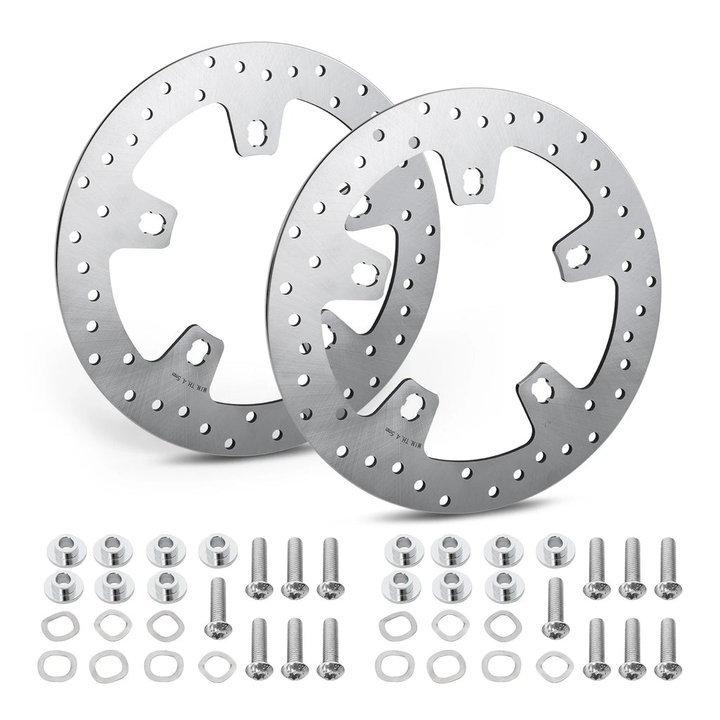 Front Brake Disc Rotors & Bolts for Harley Touring Street Glide (2014–2024)