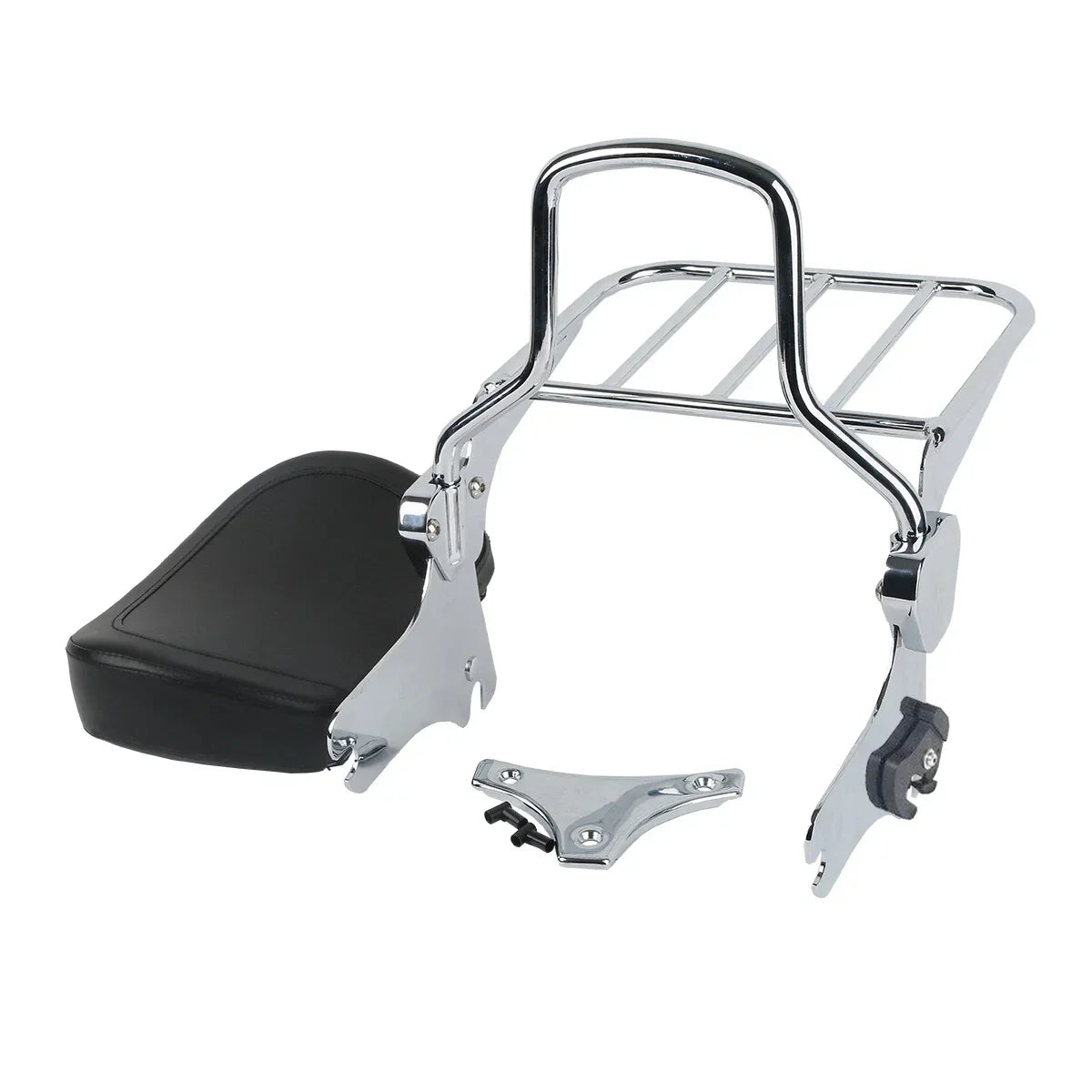 Chrome Sissy Bar Luggage Rack Docking Kit for Harley Touring (1997-2008)